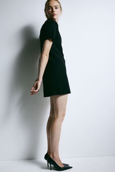 Knit Mini Dress - Black - Ladies | H&M US | H&M (US + CA)