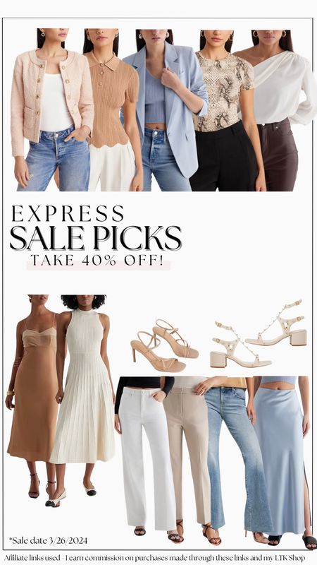 Express sale picks! Take 40% OFF today! (Sale date: 3/26/2024)

#LTKsalealert