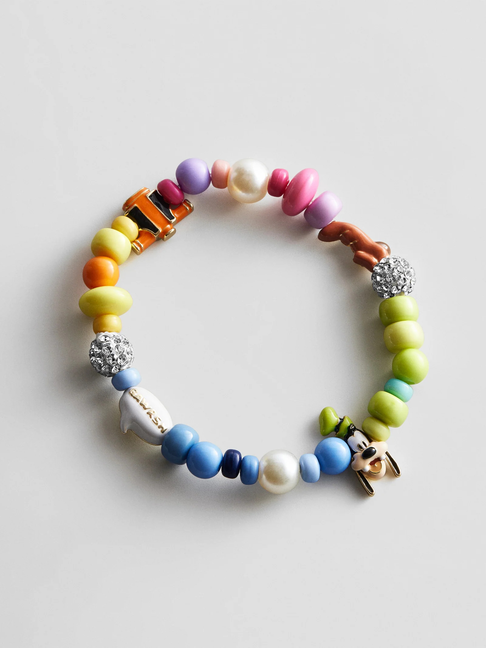 Disney Goofy Beaded Multicolored Charm Bracelet - Goofy | BaubleBar