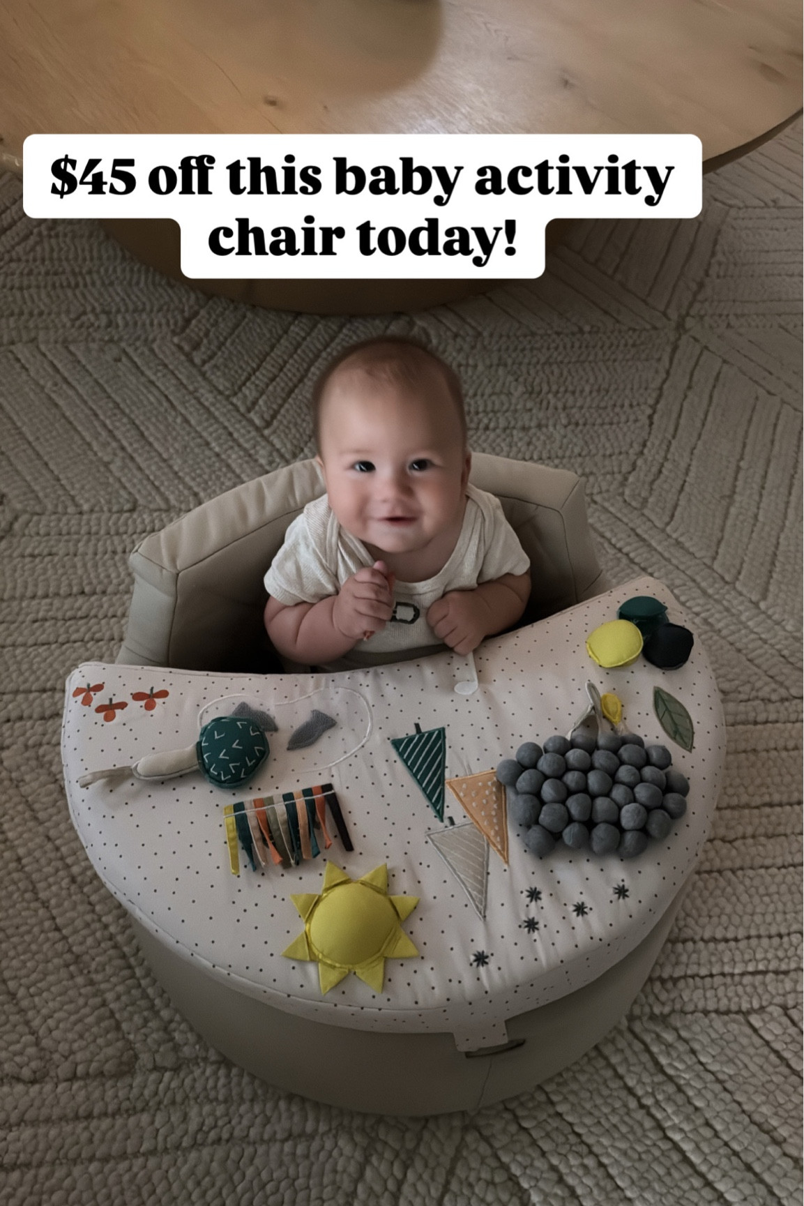 Back Friday deal
Baby registry 
Crate & barrel baby activity busy chair


#LTKSaleAlert #LTKBaby #LTKBump