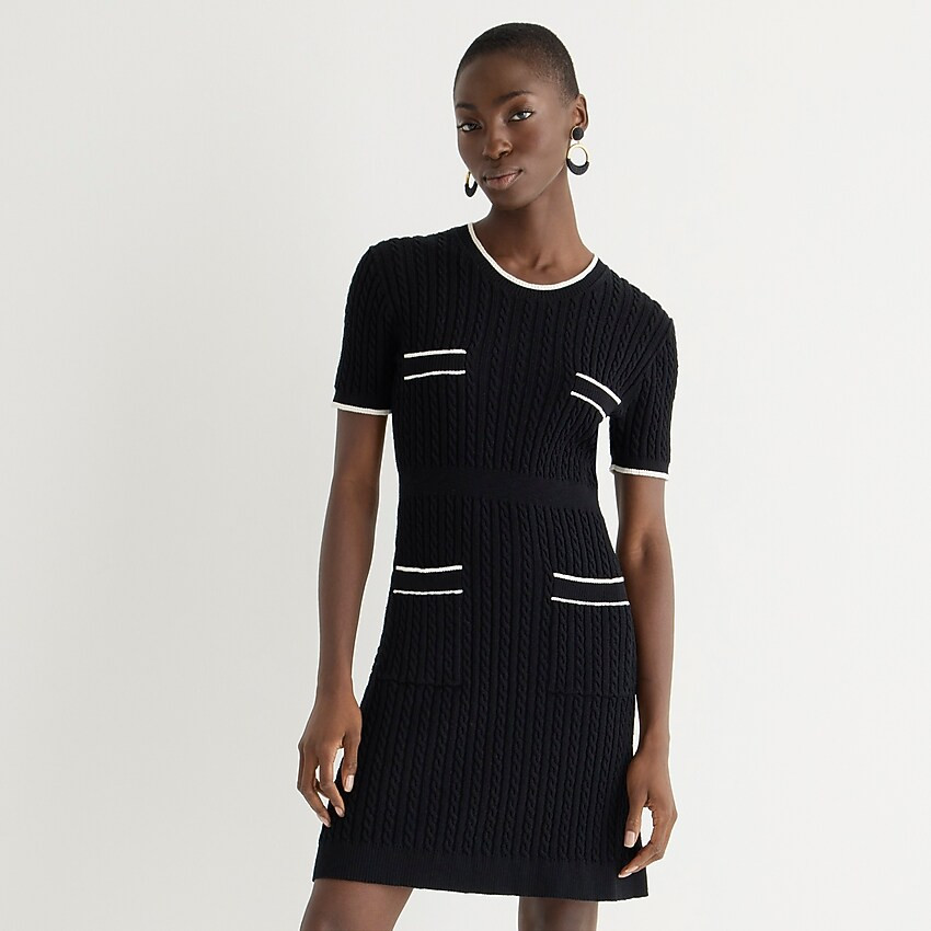Short-sleeve cable-knit sweater-dress | J. Crew US
