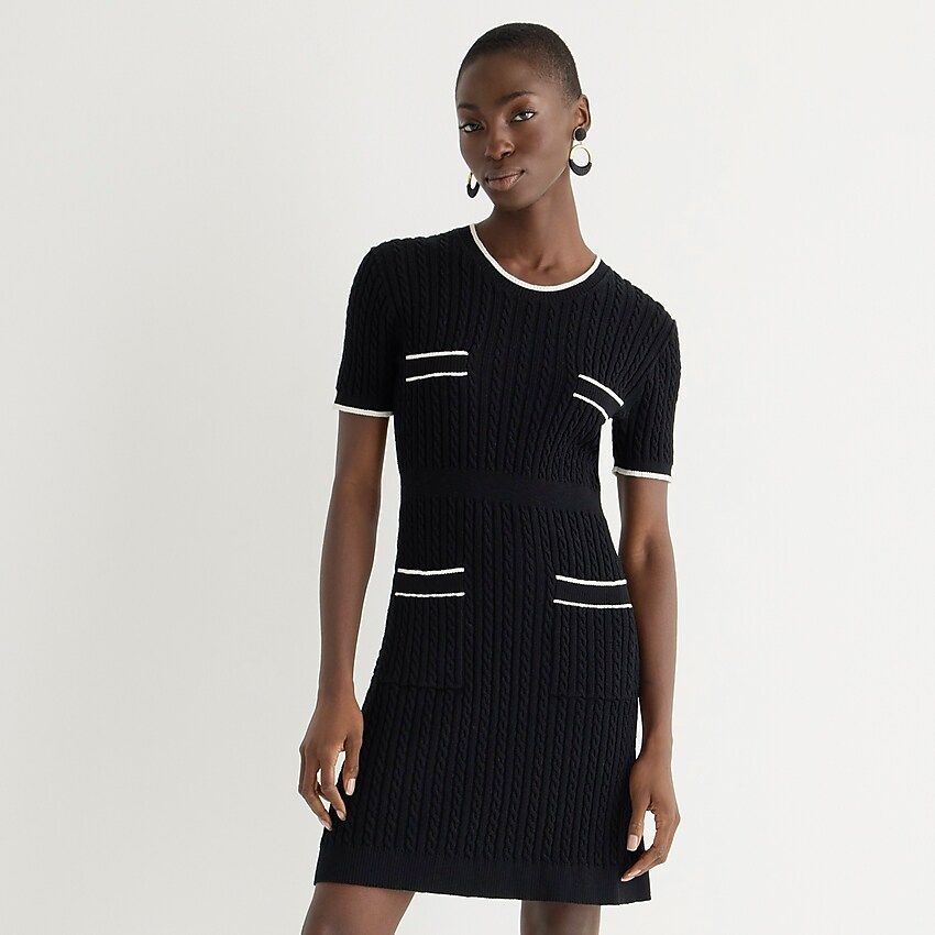 Short-sleeve cable-knit sweater-dress | J.Crew US
