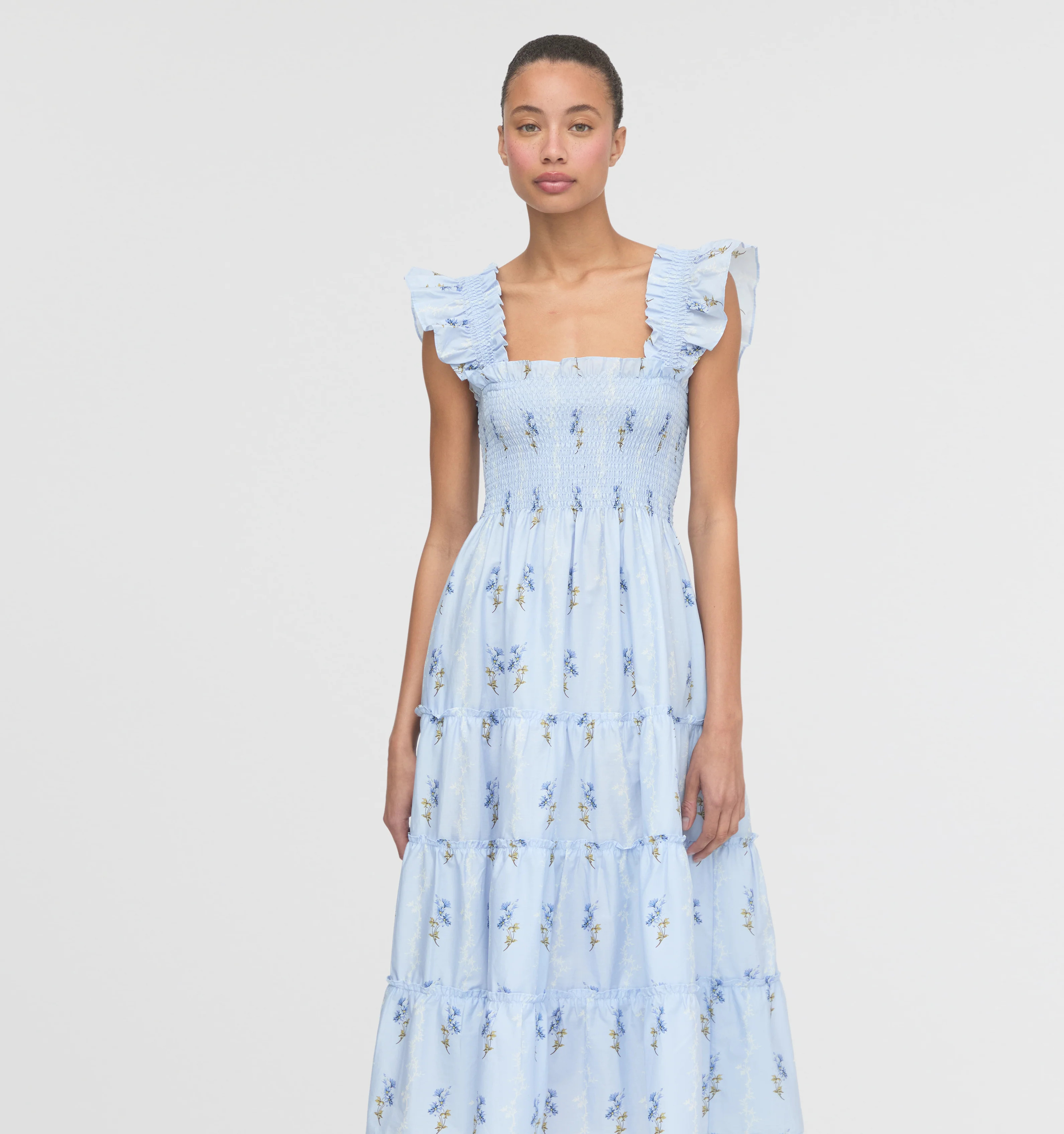 The Ellie Nap Dress - White Poppy Half Drop | Hill House Home US