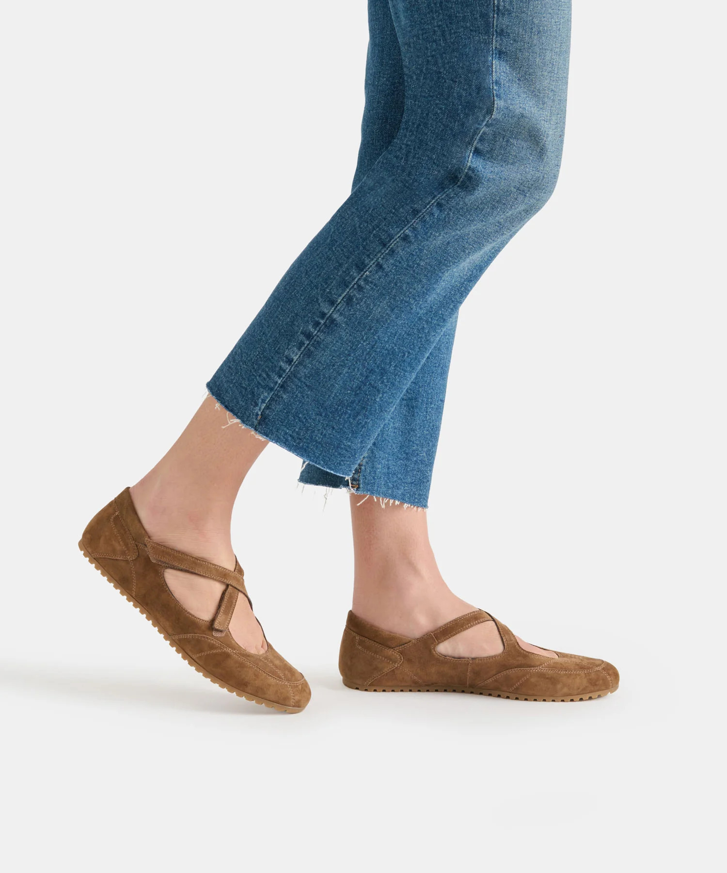 YONO Cocoa Suede Ballet Sneaker Flats | Dolce Vita | DolceVita.com