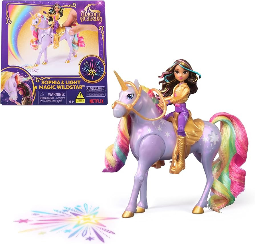 Unicorn Academy, Sophia & Light Magic Wildstar with Rainbow Light-up Effects, Dolls & Unicorn Toy... | Amazon (US)