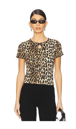 Marnie Pointelle Tee in Leopard | Revolve Clothing (Global)