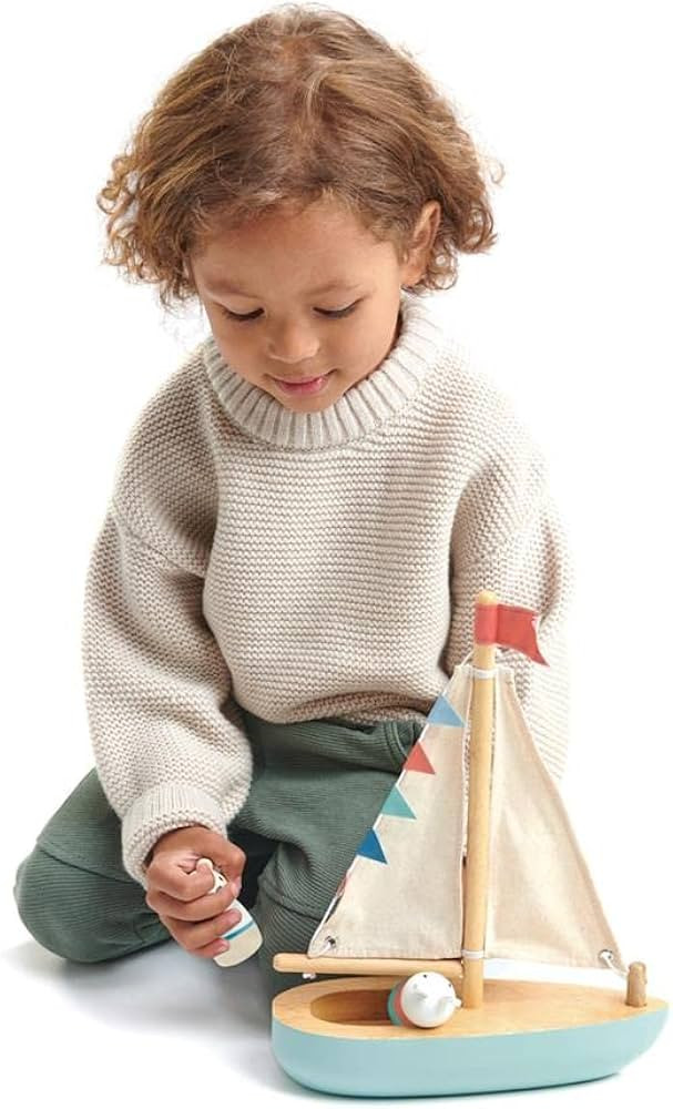 Tender Leaf Toys - Sailaway Boat - Beautiful Wooden Sailing Boat Toy Set for Kids - 3+ | Amazon (US)