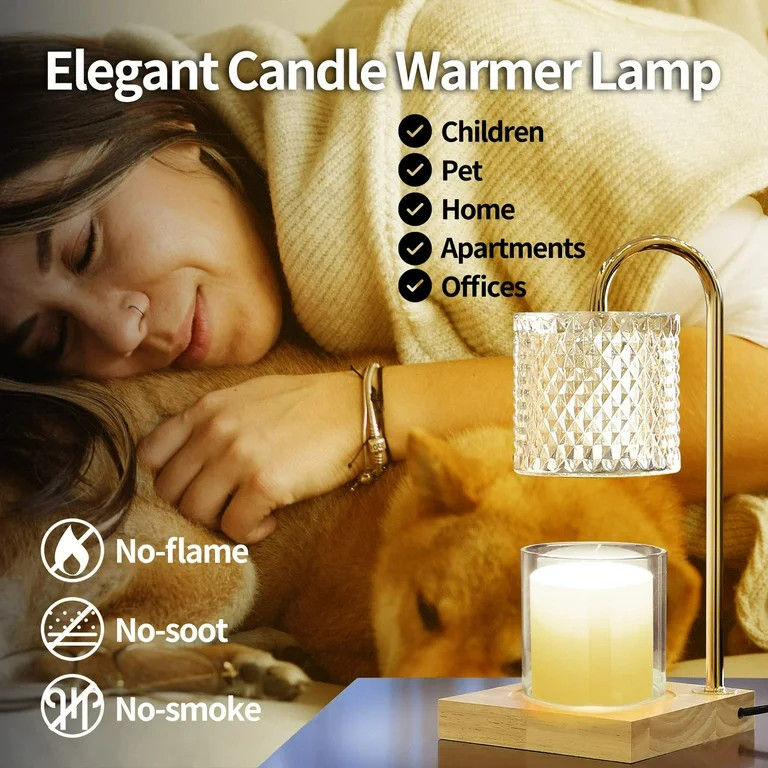Binsuca Warm Candle Lamp with Bulbs, Timer and Dimmer, Compatible with All Jar Candles for Scente... | Walmart (US)