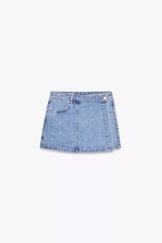 Z1975 WRAP DENIM SKORT | Zara US