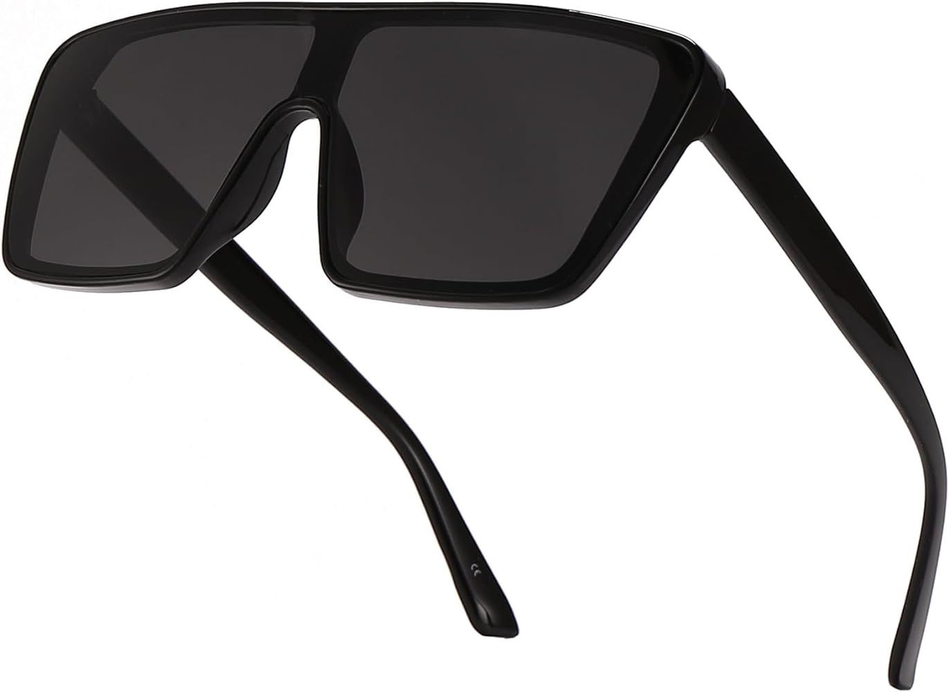 Dollger Square Oversized Sunglasses for Women Men, Wrap Around Fashion Big Frame Sunglasses, Tren... | Amazon (US)