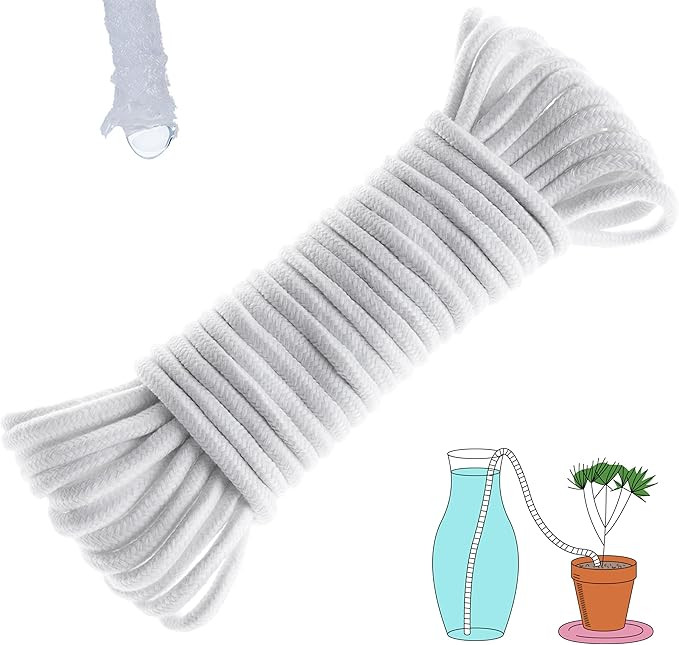 ORIMERC 50ft 1/4 inch Plants Self Watering Capillary Wick Rope Cord DIY Vacation Potted Flower Si... | Amazon (US)