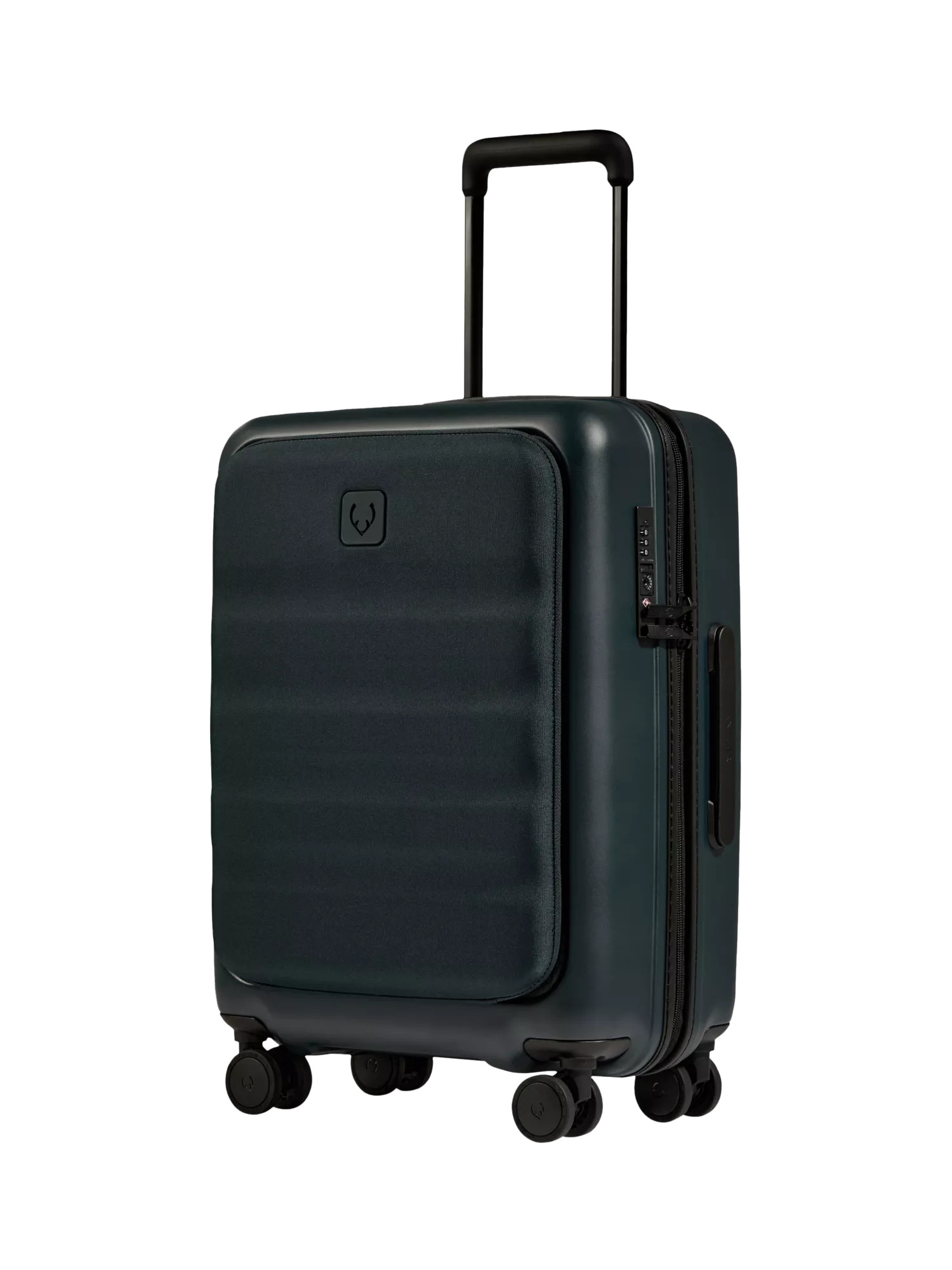 Antler Icon Stripe Pocket 4-Wheel 56cm Cabin Case, Green | John Lewis (UK)