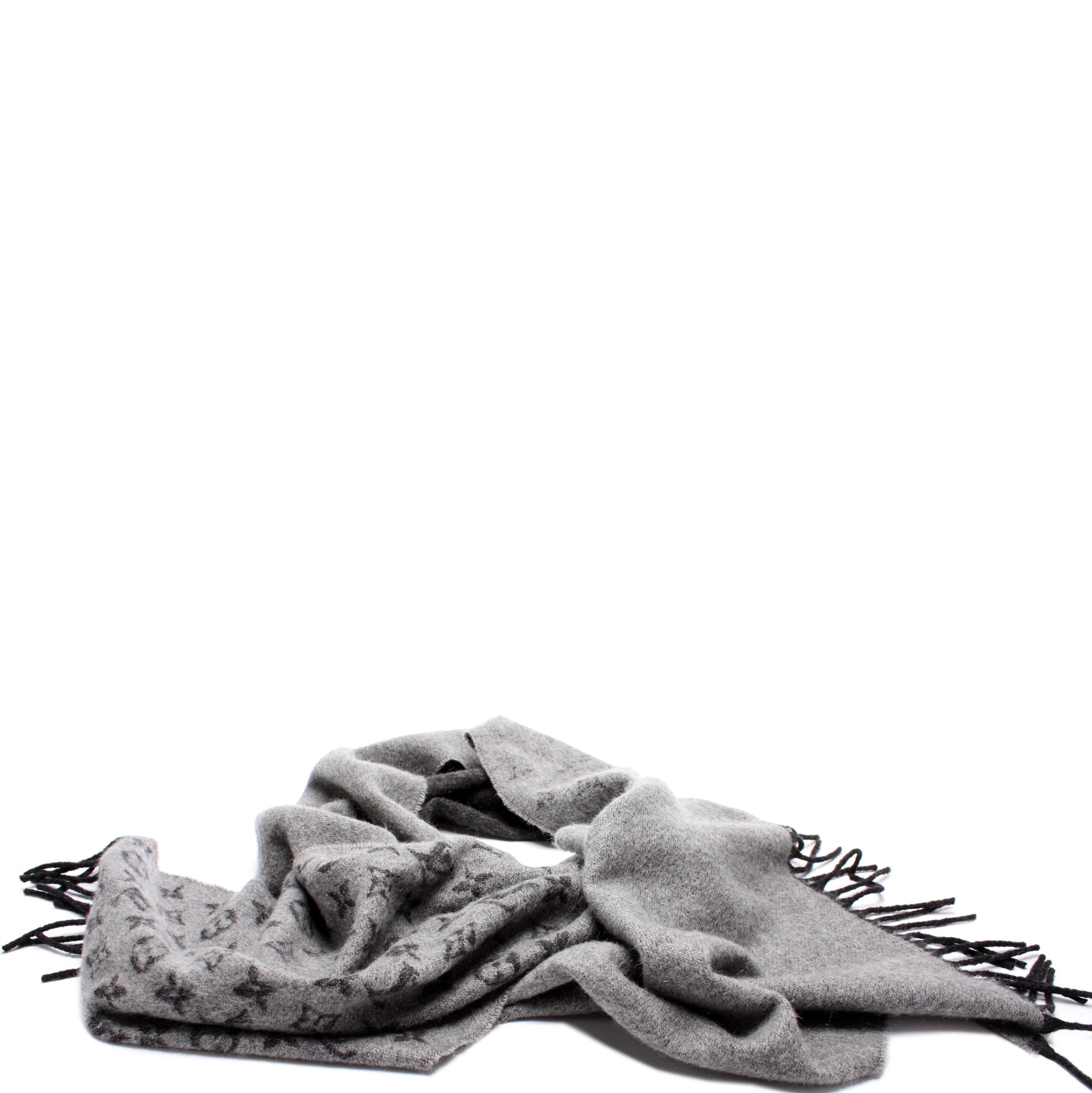 Graident Monogram Cashmere/Wool Scarf | Keeks Designer Handbags