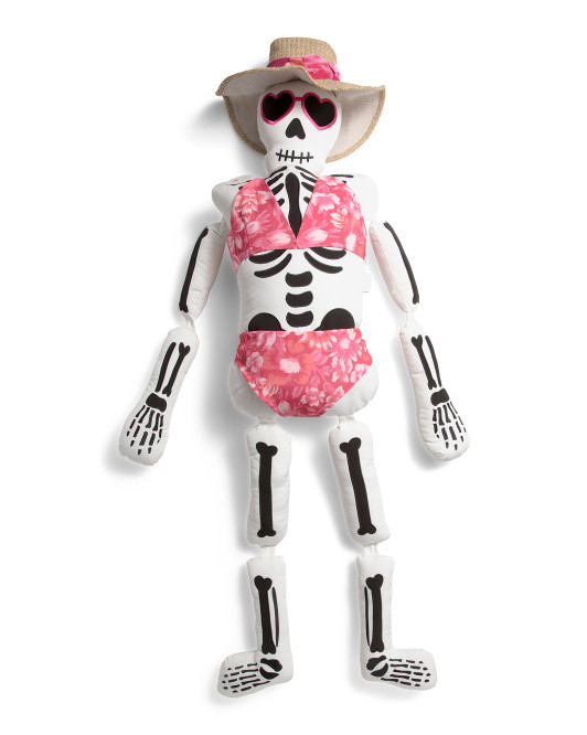 60x36 Life Sized Outdoor Girl Summer Skeleton Shaped Oversized Pillow | TJ Maxx
