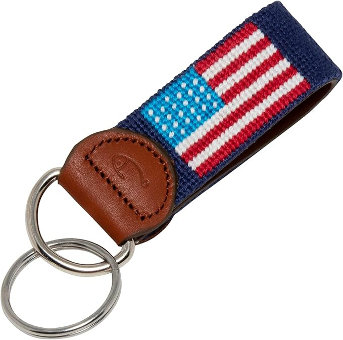 Leather Hand-Stitched Needlepoint Key Fob or Key Chain | Amazon (US)