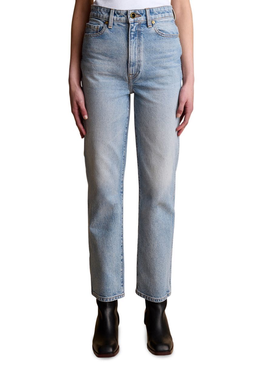 Abigail High-Rise Straight Jeans | Saks Fifth Avenue