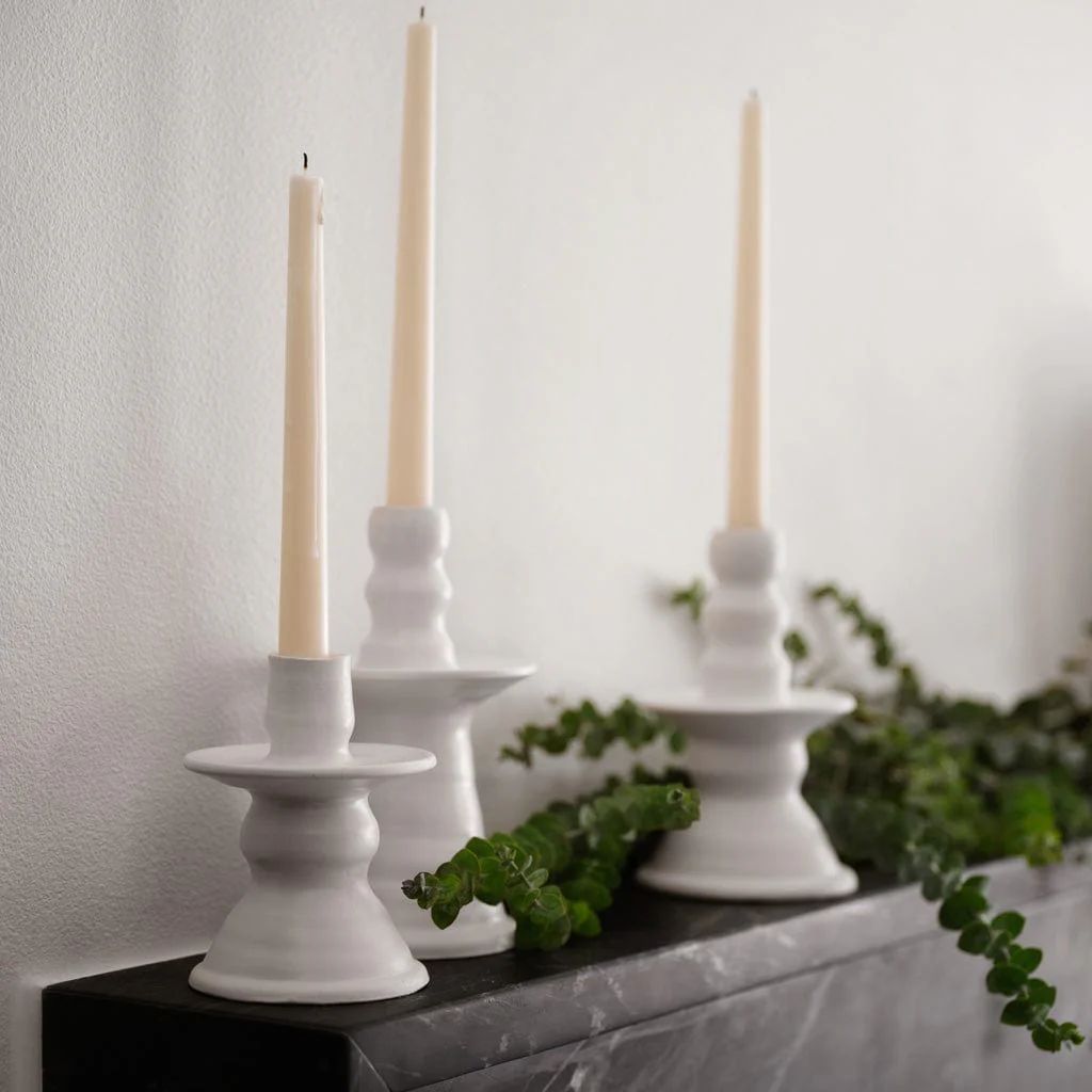 Zoli Ceramic Candle Holders - Set of 3 | The Citizenry