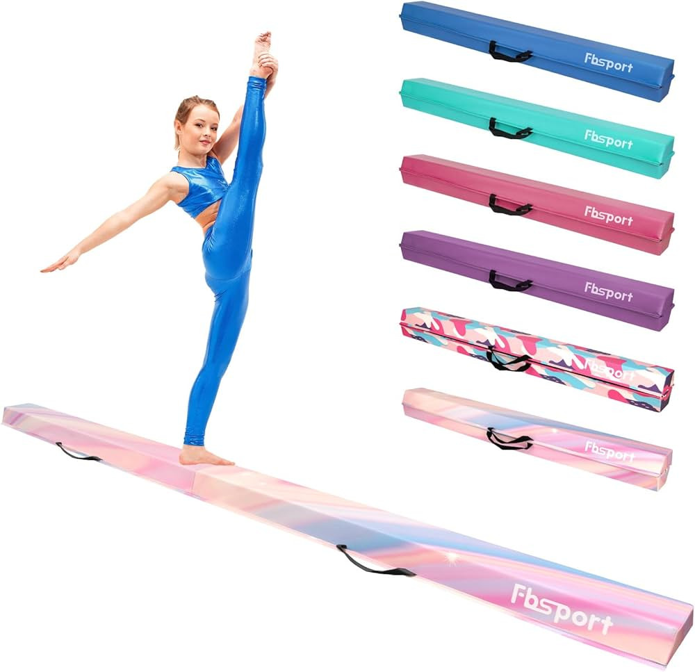 FBSPORT 8/10ft Balance Beam: Folding Floor Gymnastics Equipment PU Leather for Kids Adults,Non Sl... | Amazon (US)