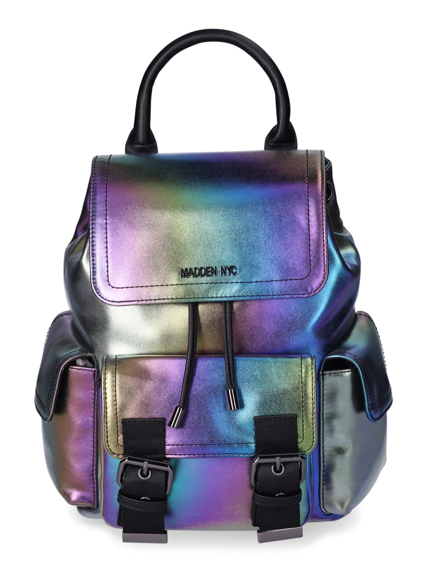 Madden NYC Women's Buckle Flap Backpack, Oil Slick | Walmart (US)