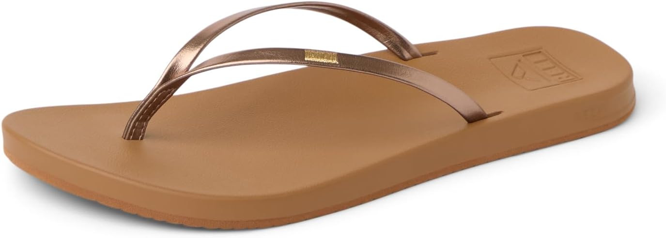 Amazon.com | REEF Cushion Slim Womens Sandal Bronze-Brown 8 | Flip-Flops | Amazon (US)