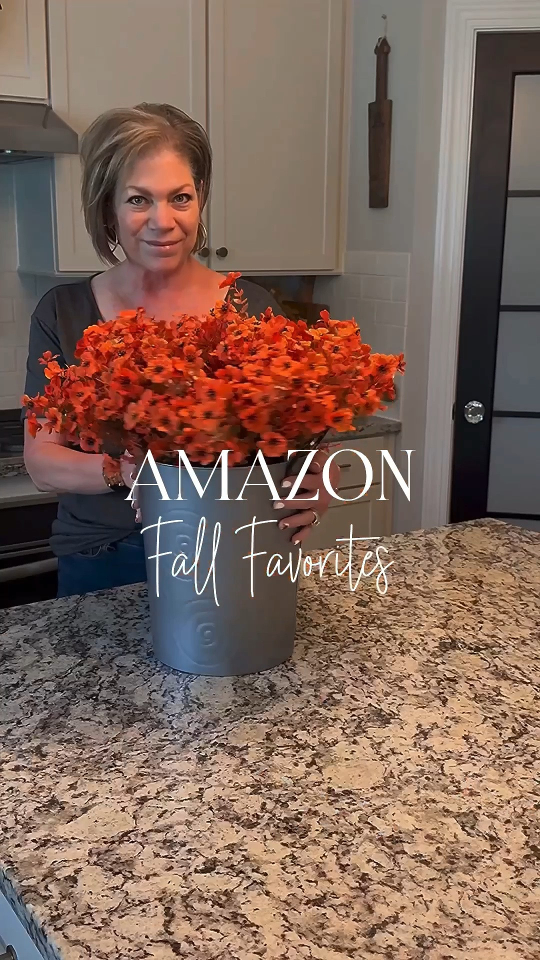 A few Fall favorites to help you get a good start on your decorating!! Have and love all of these🤎🍂

Faux orange florals, brown forsythia wreath, suction cup hook, pumpkin snuffer, fall pillow covers, pillow inserts, brass canister, matches, console table, 
Terracotta pumpkins, flameless flickering lights, dried gourds, pedestal bowl, moody hydrangeas, Badam seed pods, round coffee table, marble bowl, black candle pedestal

#LTKSeasonal #LTKstorytime #LTKHome