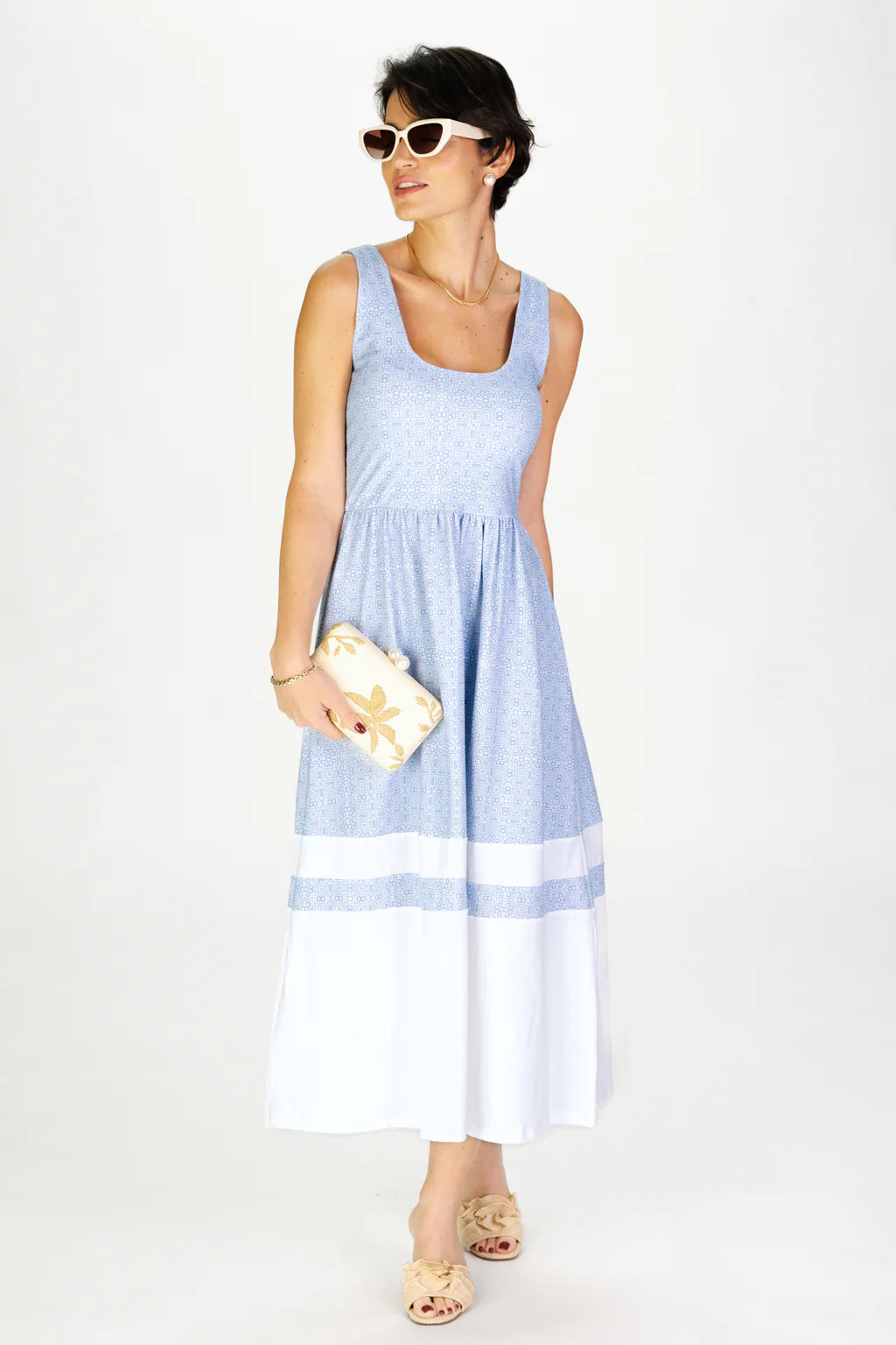 Jillian Dress in Coastal Medallion | Duffield Lane