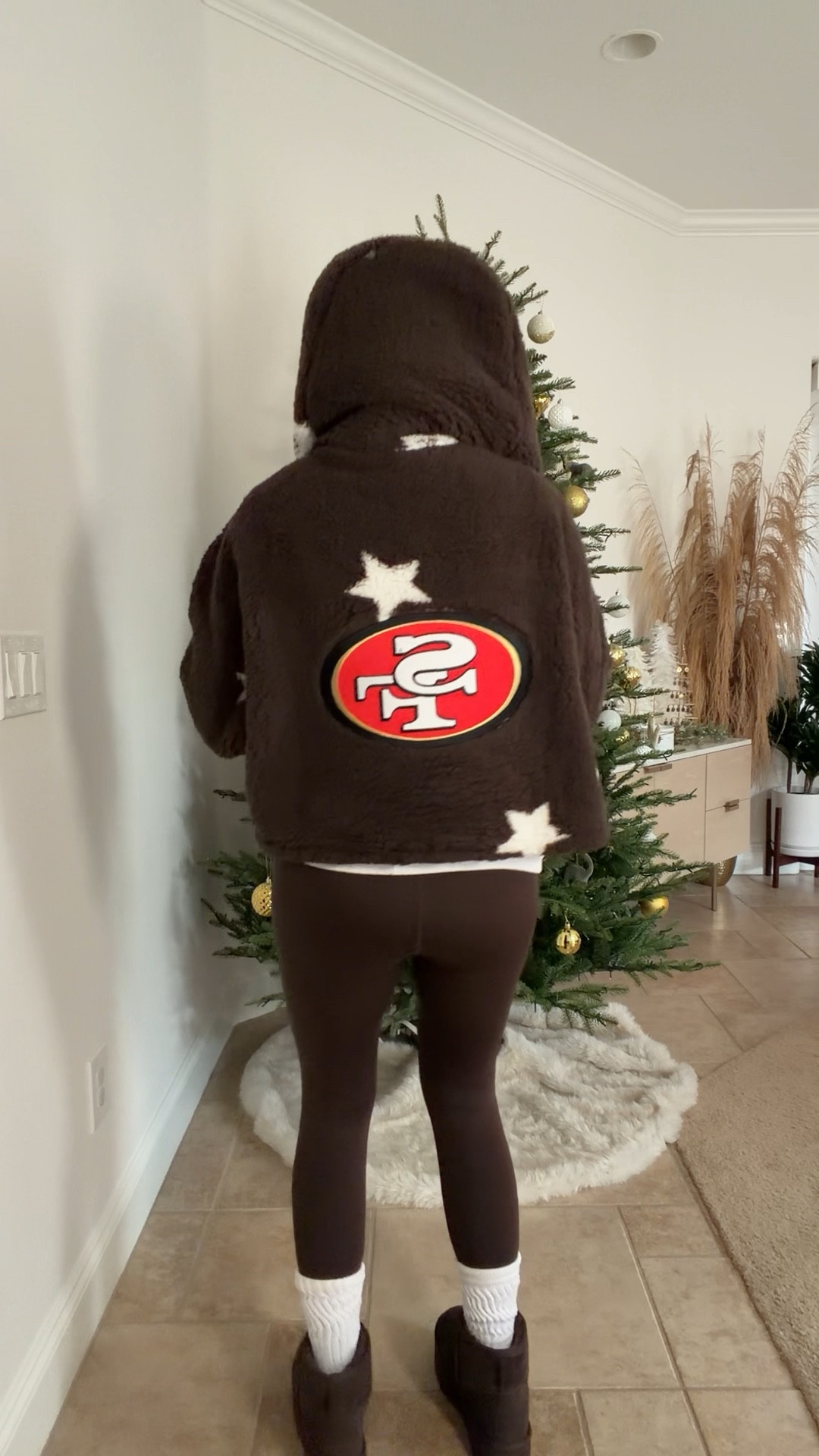 love a cozy nfl find! she sells a lot of other teams and sports as well. and can’t go wrong with my mom uniform of leggings & scrunch socks! 