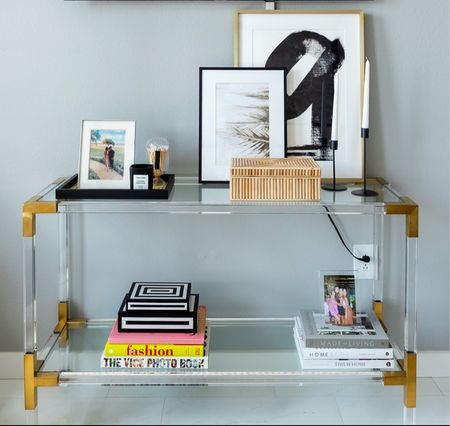 Console table, acrylic console table, coffee table books, home decor, console table styling, home, home design 

#LTKstyletip #LTKhome