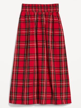 High-Waisted Smocked Midi Skirt for Women | Old Navy (US)