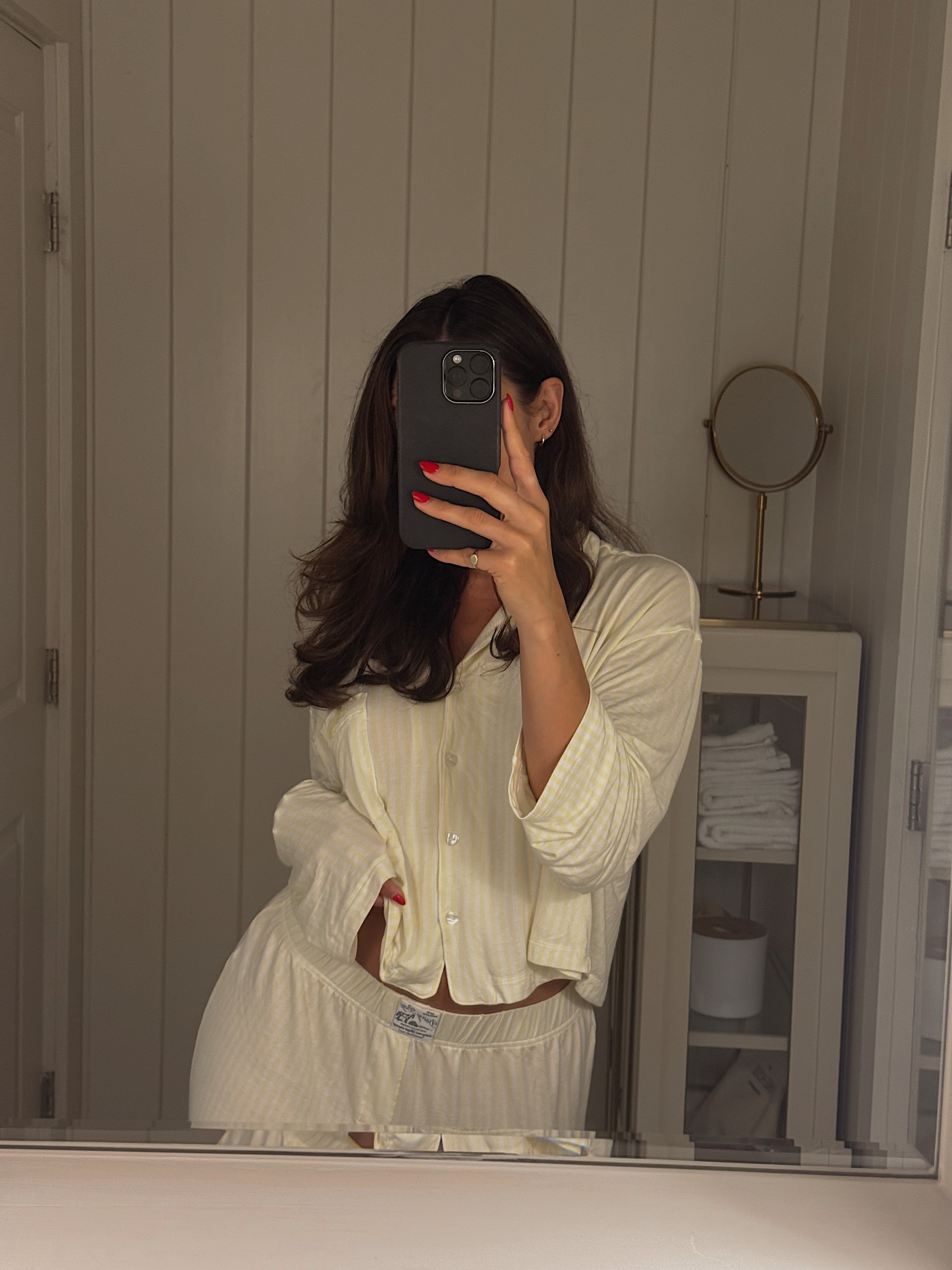 hi from ny ☁️  Checked into New York and immediately checked into the coziest pajamas.