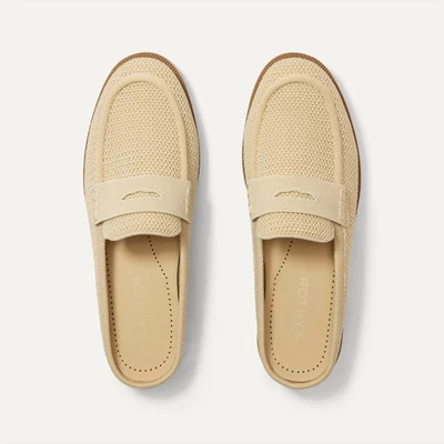 The Penny Loafer Mule - Sandstone Raffia-Knit | Rothy's