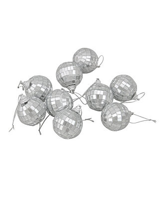 9 Count Splendor Mirrored Glass Disco Ball Christmas Ornaments 40mm Set, 1.5" | Macy's