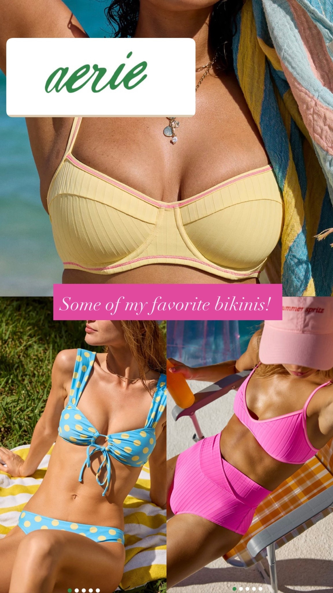 The cutest bikinis from aerie for summer! New swim suits is my weakness 



#LTKSeasonal #LTKSwim