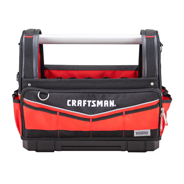 CRAFTSMAN VERSASTACK Red and Black Polyester 17-in Tool Tote | Lowe's