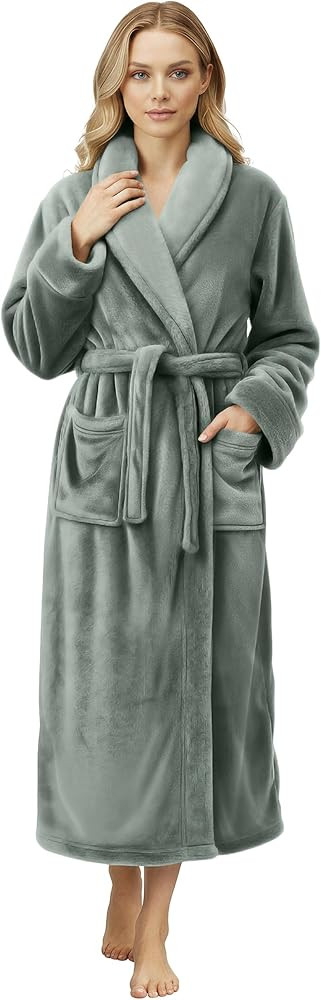 NY Threads Premium Womens Robe, Plush Fleece Long Bath Robe for Women, Fluffy Soft Women's Bathro... | Amazon (US)