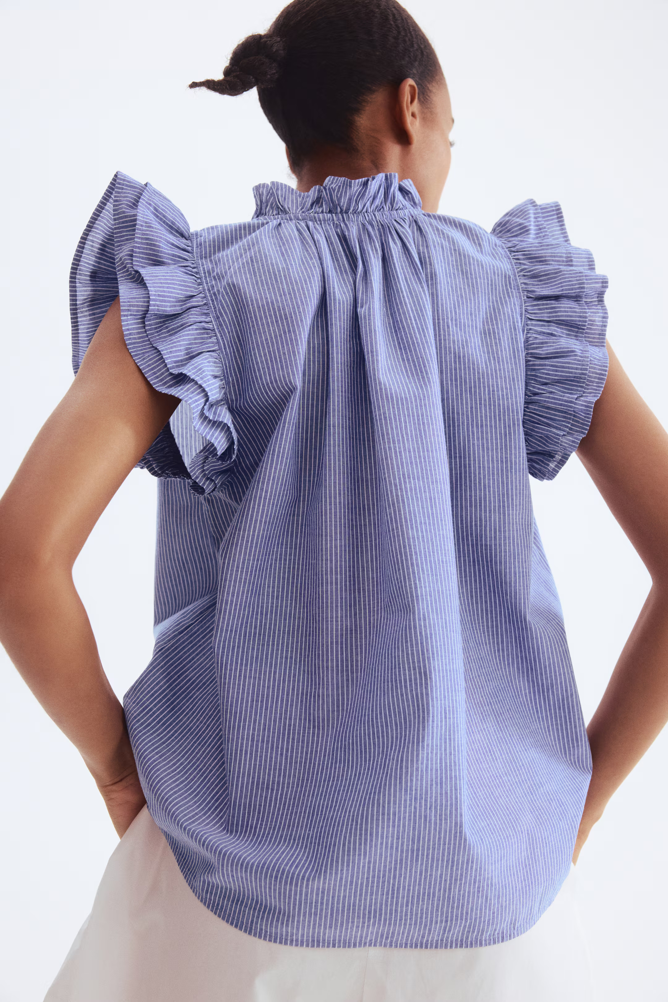 Frill-trimmed blouse | H&M (UK, MY, IN, SG, PH, TW, HK)