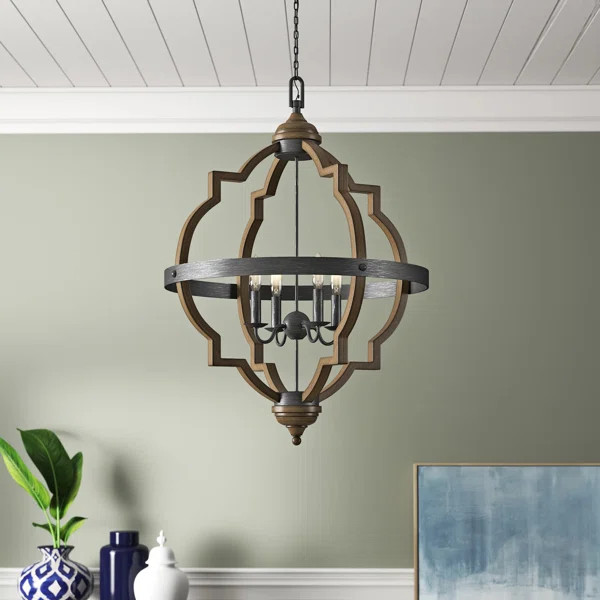 Stardust Rithland 4 - Light Lantern Geometric Chandelier | Wayfair North America