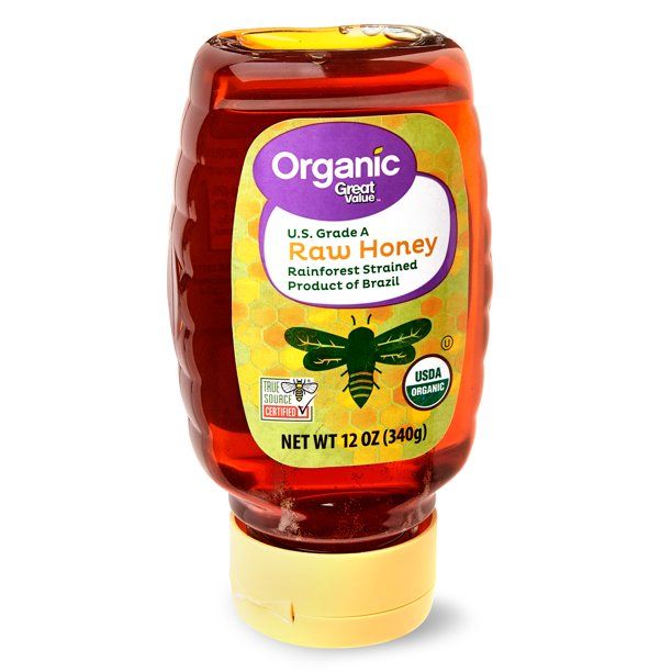 Great Value Organic Strained Raw Honey, 12 oz - Walmart.com | Walmart (US)