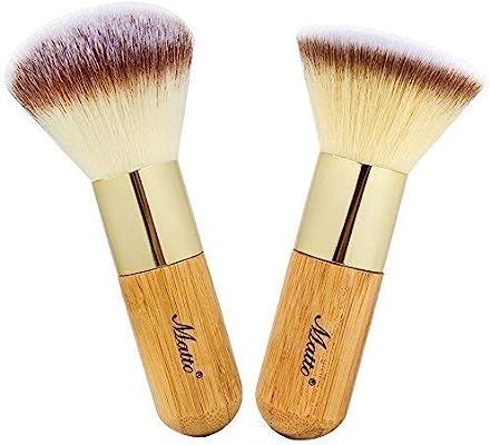 Matto Bamboo Makeup Brush Set Face Kabuki 2 Pieces - Foundation and Powder Makeup Brushes for Min... | Amazon (US)