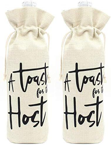 A Toast for the Host Wine bottle Bags-Gift for Housewarming Party Bridal Shower Gift for Hostess ... | Amazon (US)