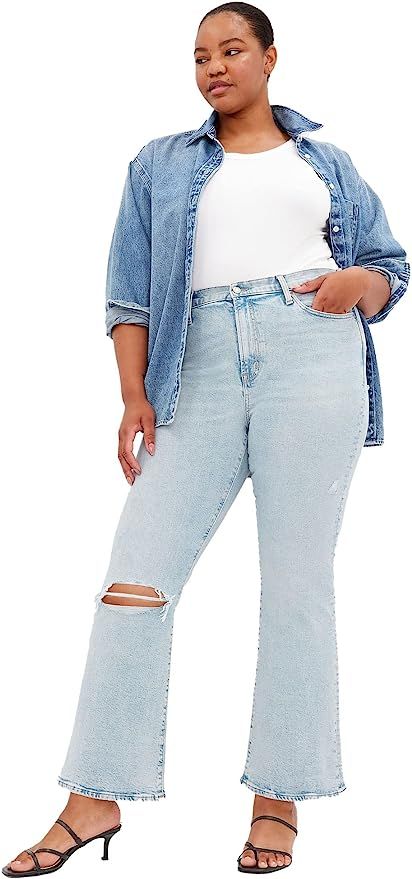 GAP Women's High Rise Flare Denim Jeans | Amazon (US)