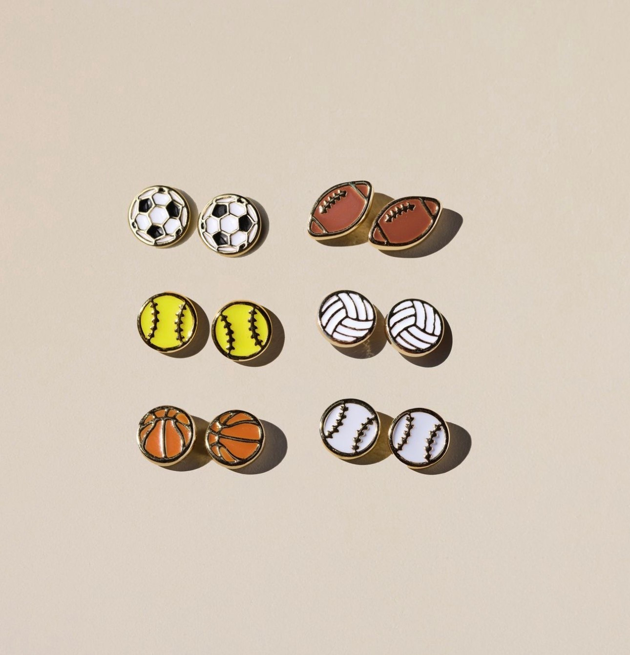 Simple ball studs for every sport - under $25, hypoallergenic and great for all ages. 