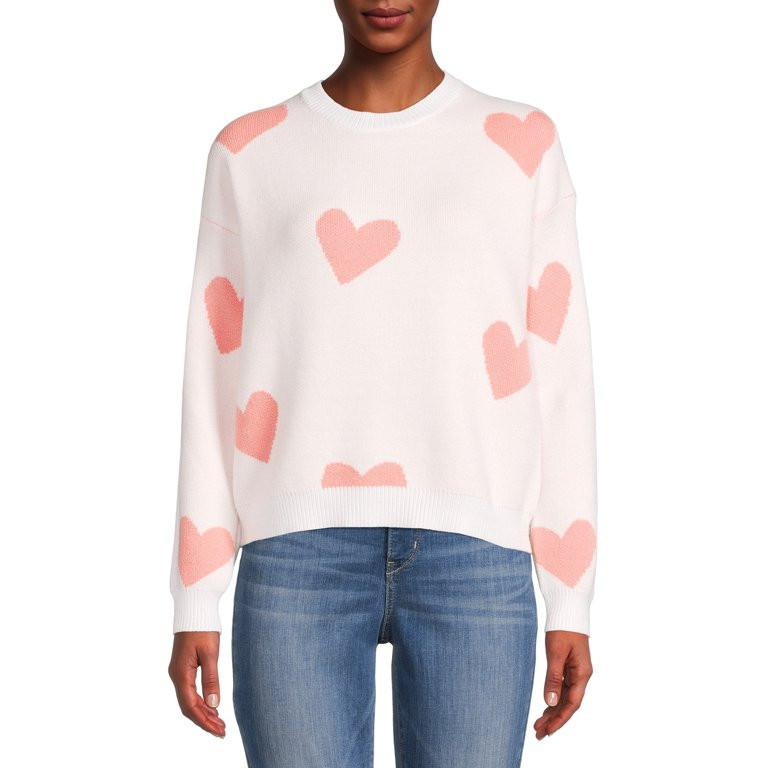 Dreamers by Debut Womens Print Pullover Long Sleeve Sweater | Walmart (US)