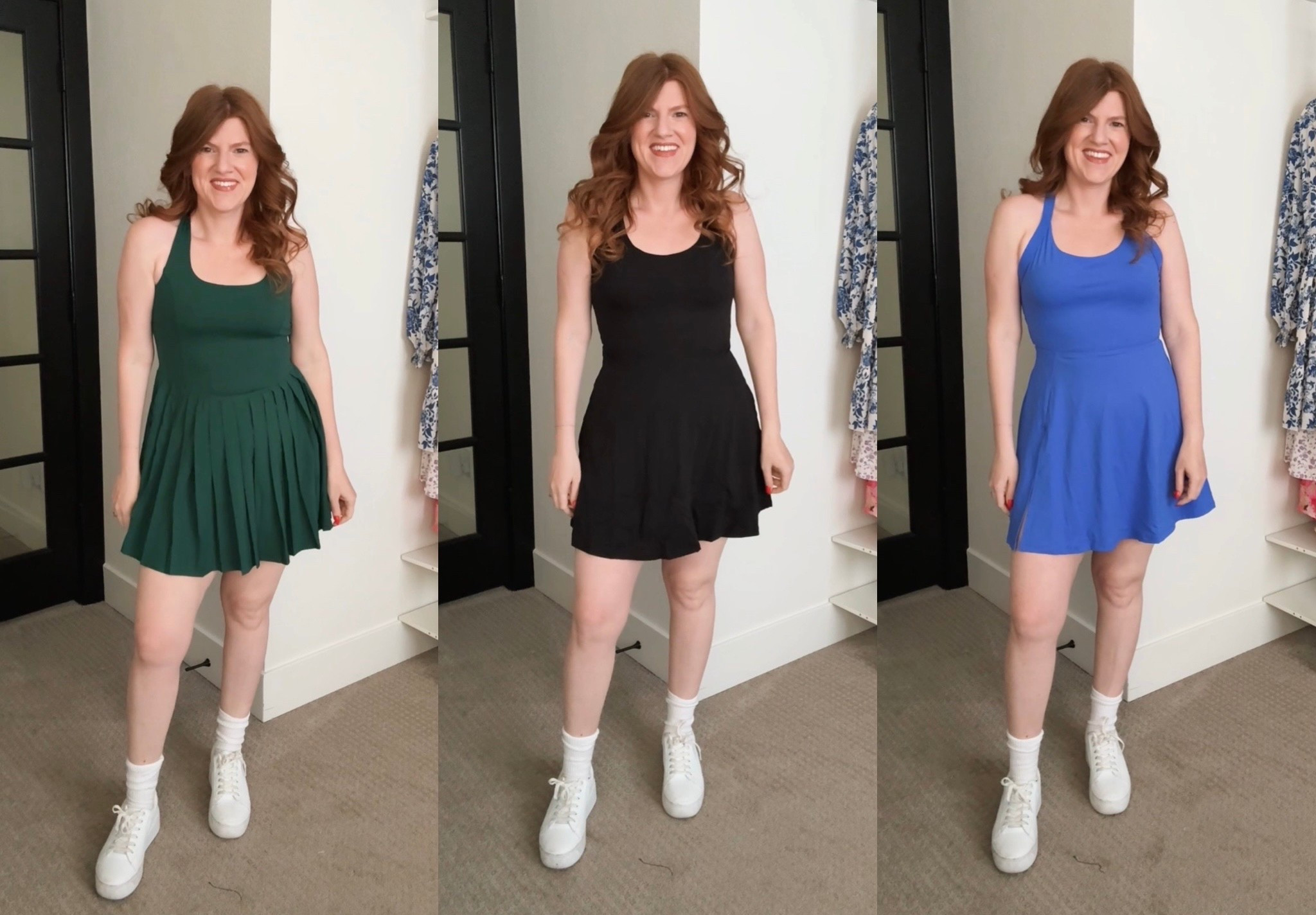 Amazon tennis dresses with built in shorts. Size medium. 

Mom outfit. Spring dress. 

#LTKStyleTip #LTKSaleAlert #LTKFindsUnder50