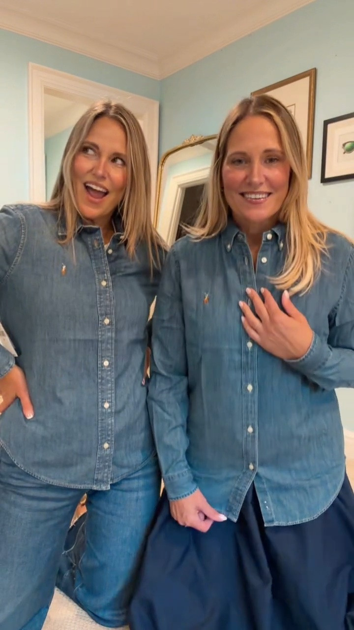 Head to the Big boys section!  I bought a XL boys Polo shirt and it fits like a woman’s size large or 10/12! The boys large fits like a medium womens and so on! And the boys are 1/3 of the price! I actually like the Boys fit better, especially if you see a woman with broader shoulders like we are. Tegan’s $168 one fit a little tight in the shoulders and my Boys XL fit much better. 
You’re welcome. Try it and let us know!

#LTKOver40 #LTKSeasonal #LTKgrwm