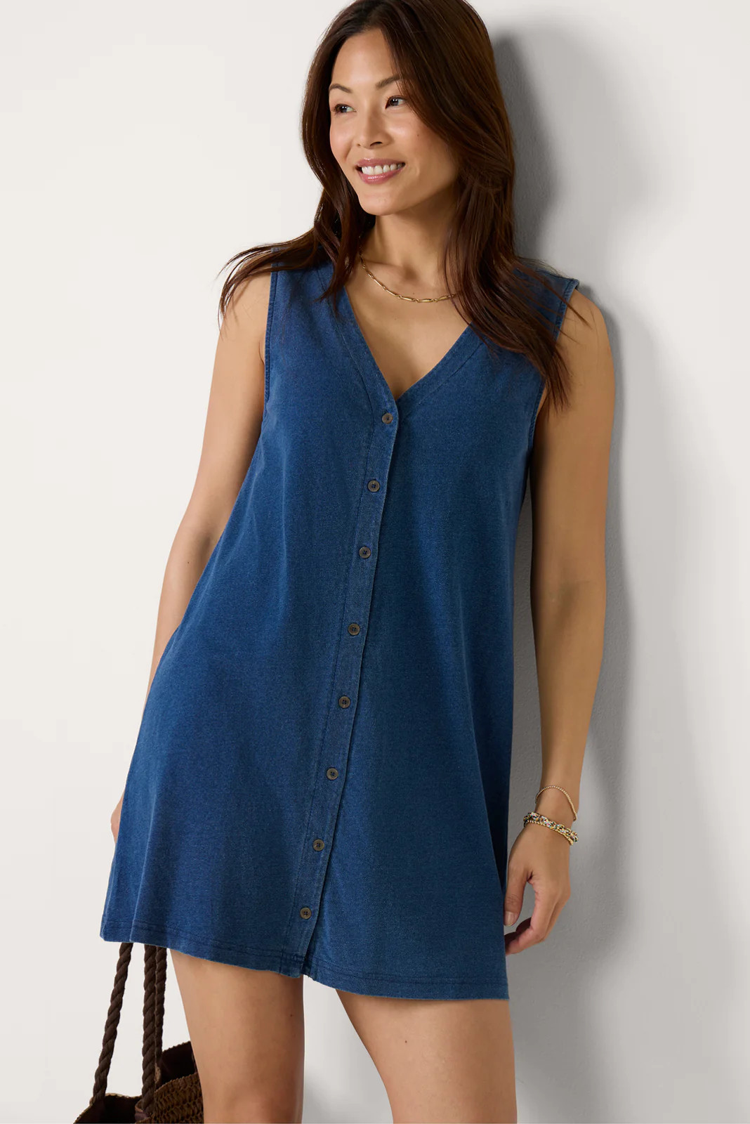 Z SUPPLY Women's Solas Denim Mini Dress, Size Small, Blue | Evereve