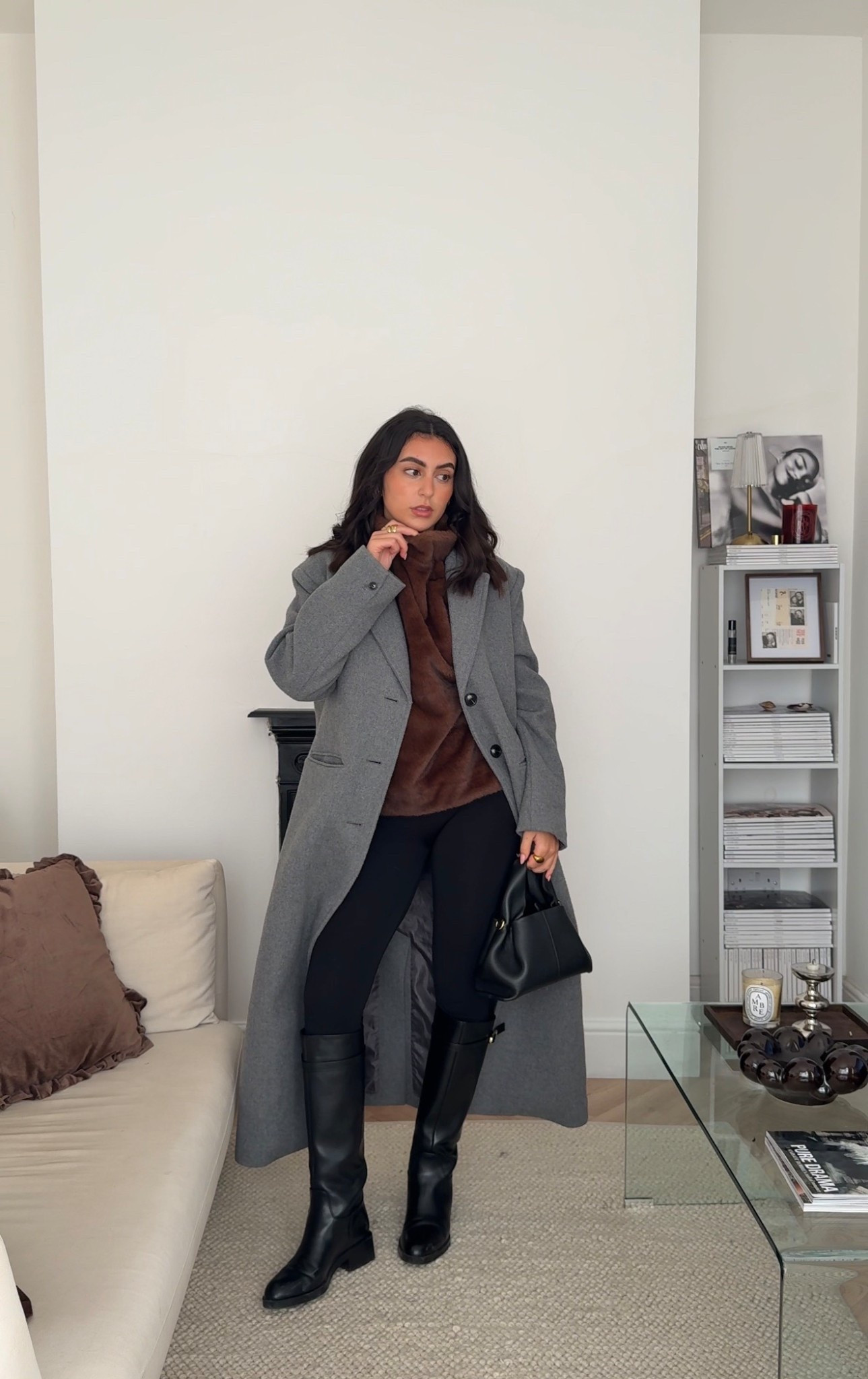 Recent outfits - look 1 

Wool coat, winter coat, fur vest, knee high boots, black boots, everyday outfits, chic outfit 

#LTKuk