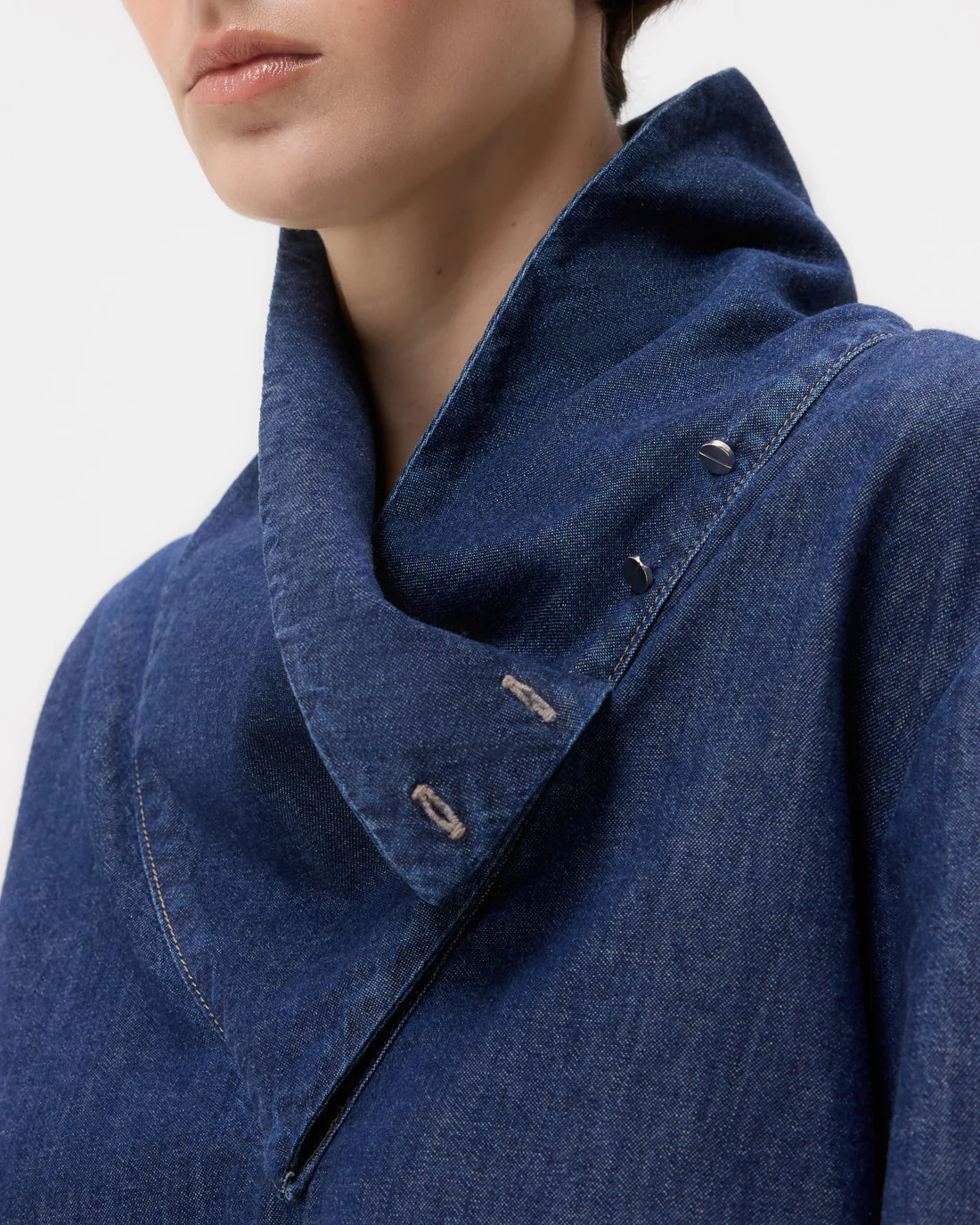 My Maria Top in Shirting Denim | TWP