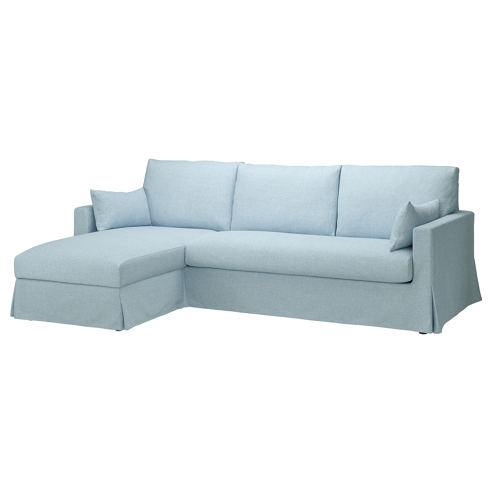 HYLTARP Sofa w chaise, left, Kilanda pale blue | IKEA US
