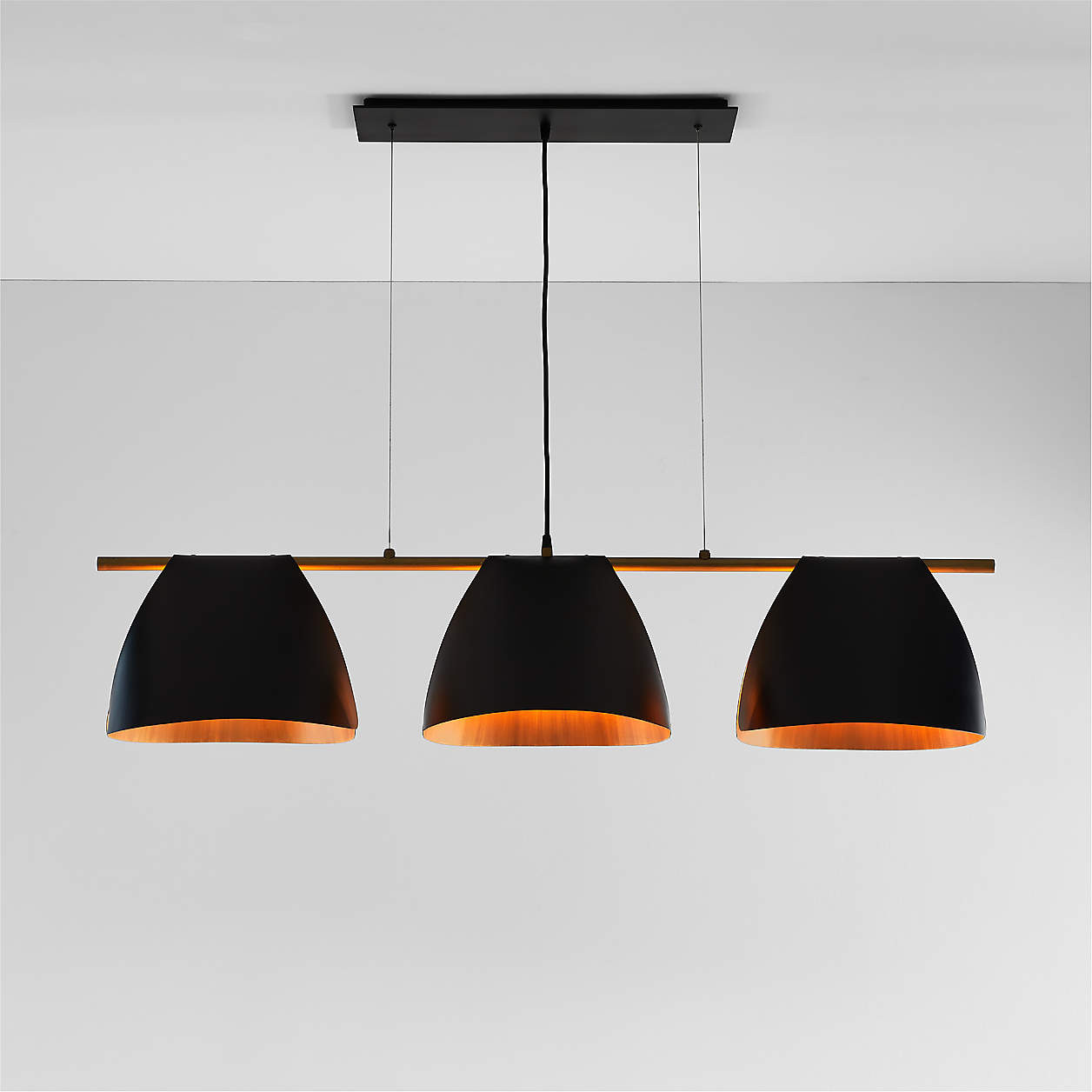 Arnau Bent Metal Linear Chandelier Light + Reviews | Crate & Barrel | Crate & Barrel